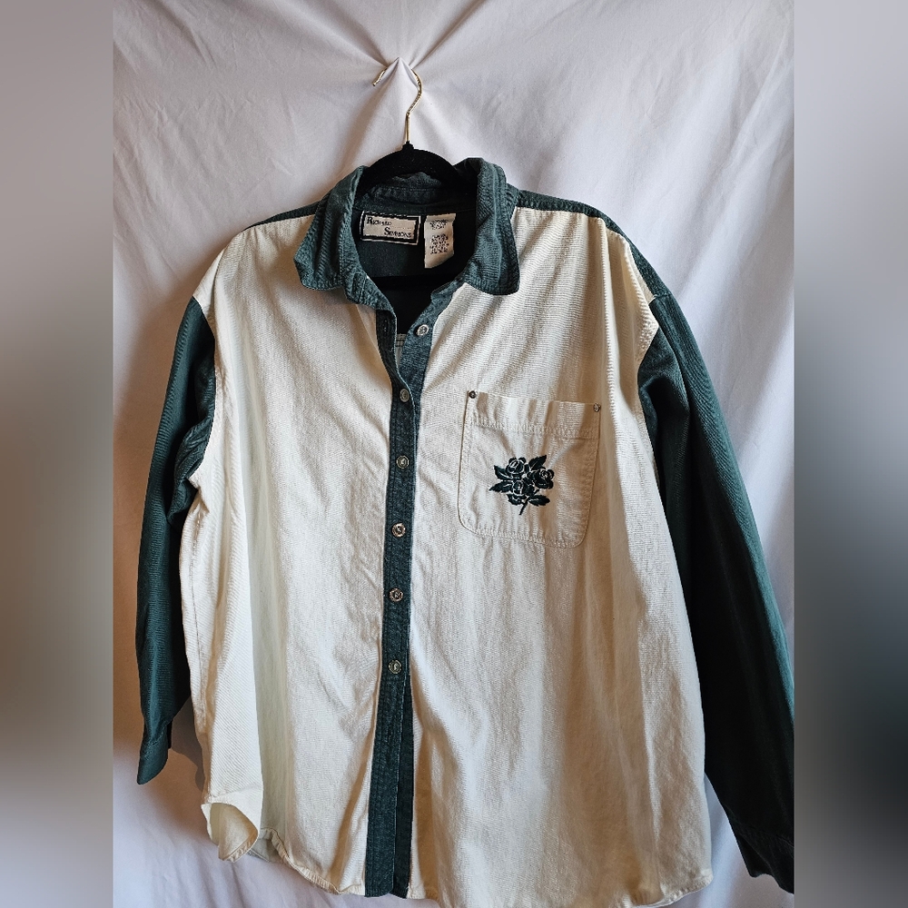 Womens Green and Cream Shirt 26